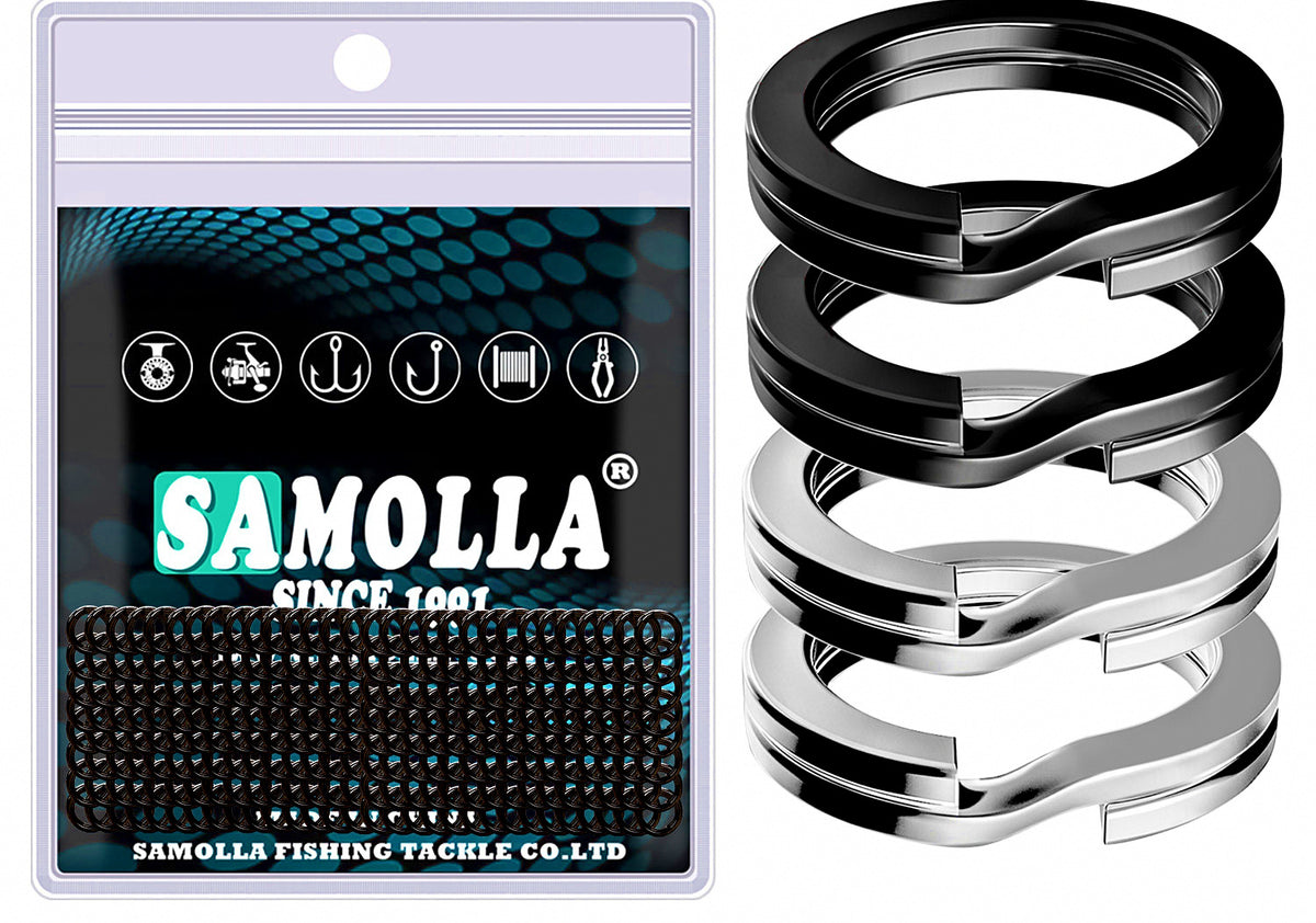 Flattened Double-Loop Split Rings, 100 Pack – product photo