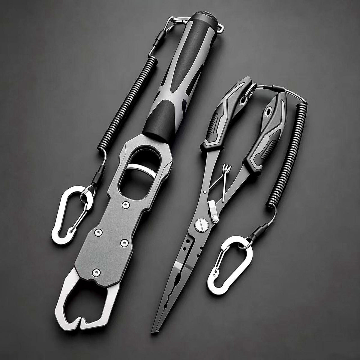 Fish Gripper with Scale & Extended Hook Remover Pliers