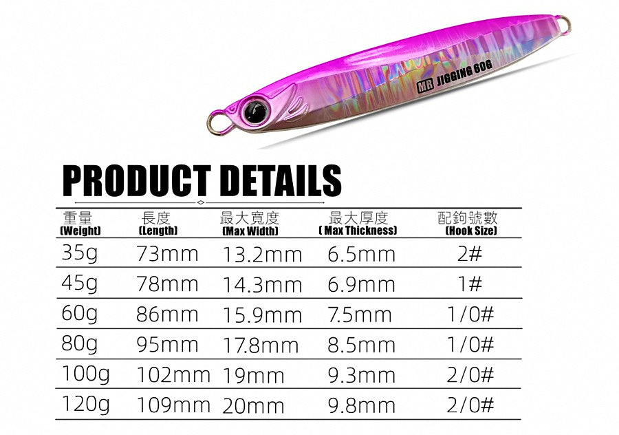 Metal Jig for Saltwater, 35–120 g (1.2–4.2 oz) – product photo