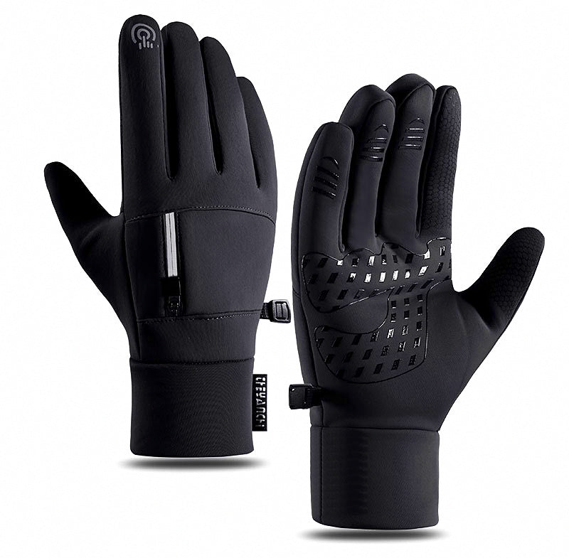 Men's Winter Fleece-Lined Touchscreen Gloves, Water-Repellent – product photo