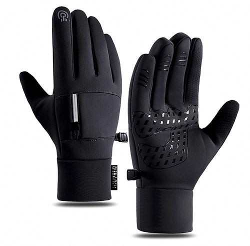 Men's Winter Fleece-Lined Touchscreen Gloves, Water-Repellent – product photo