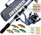 Mini Telescopic Fiberglass Rod and Reel Combo, Travel Set – product photo