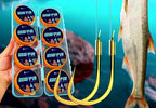 Pre-Tied Double Hook Snell Rigs, 16 Pack, 1.5–2 m Line – product photo