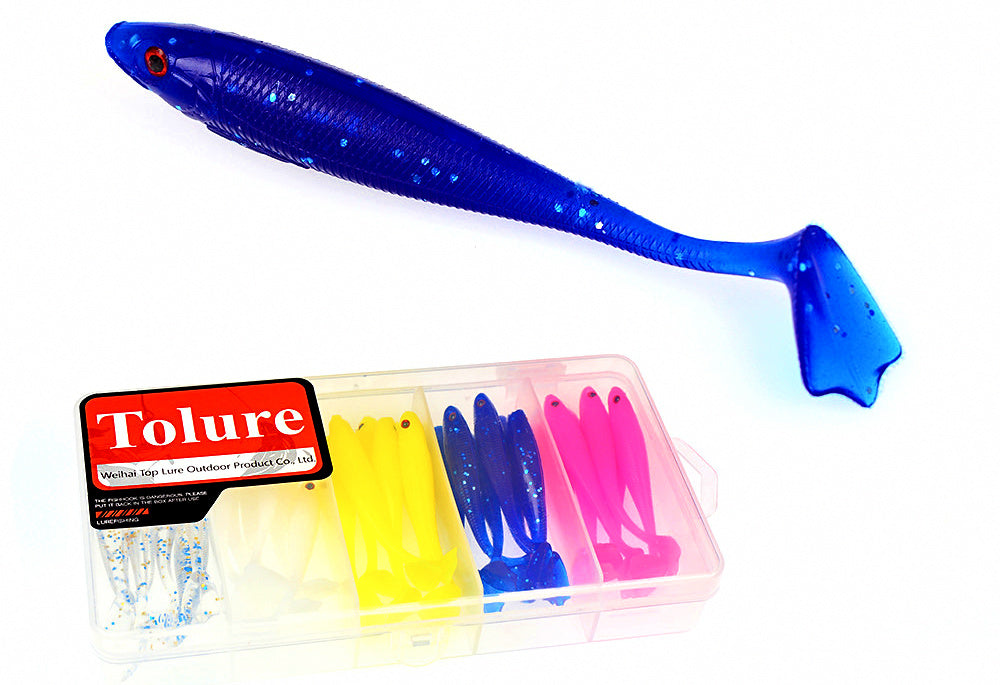 Paddle Tail Soft Swimbait Kit, 6.5 cm (2.6 in) or 9.5 cm (3.7 in) – product photo