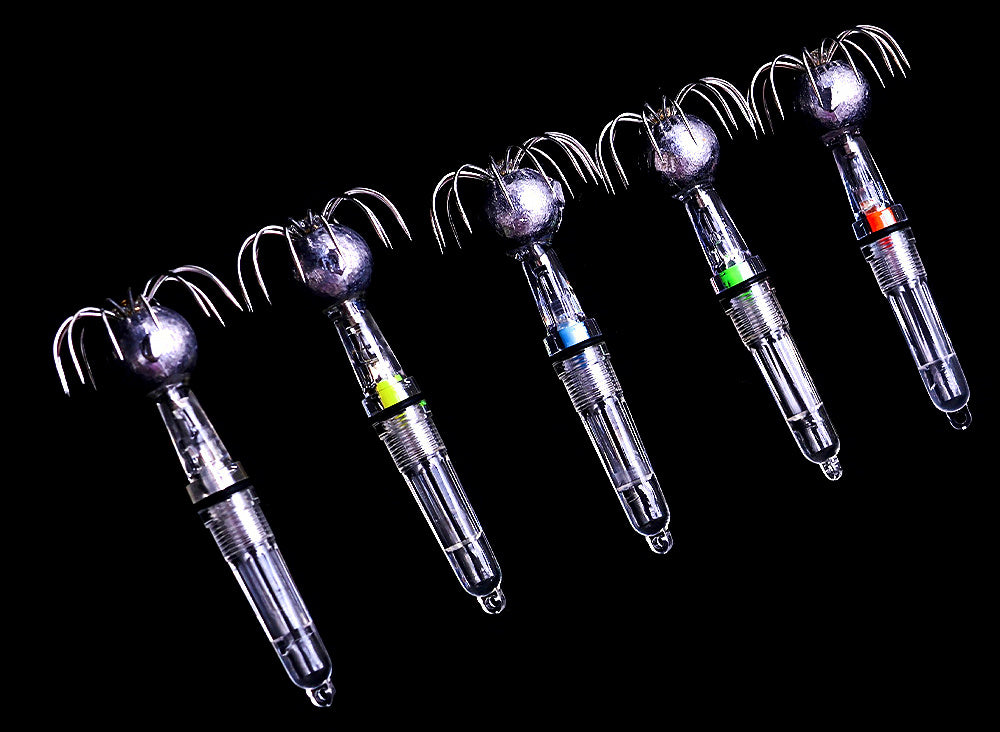 LED Squid Jig, Lighted Lead Head Hook, Size 18 – product photo
