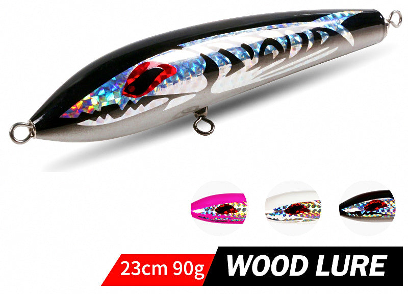 Wooden Pencil Lure for Boat Fishing, 90 g (3.2 oz), 23 cm – product photo