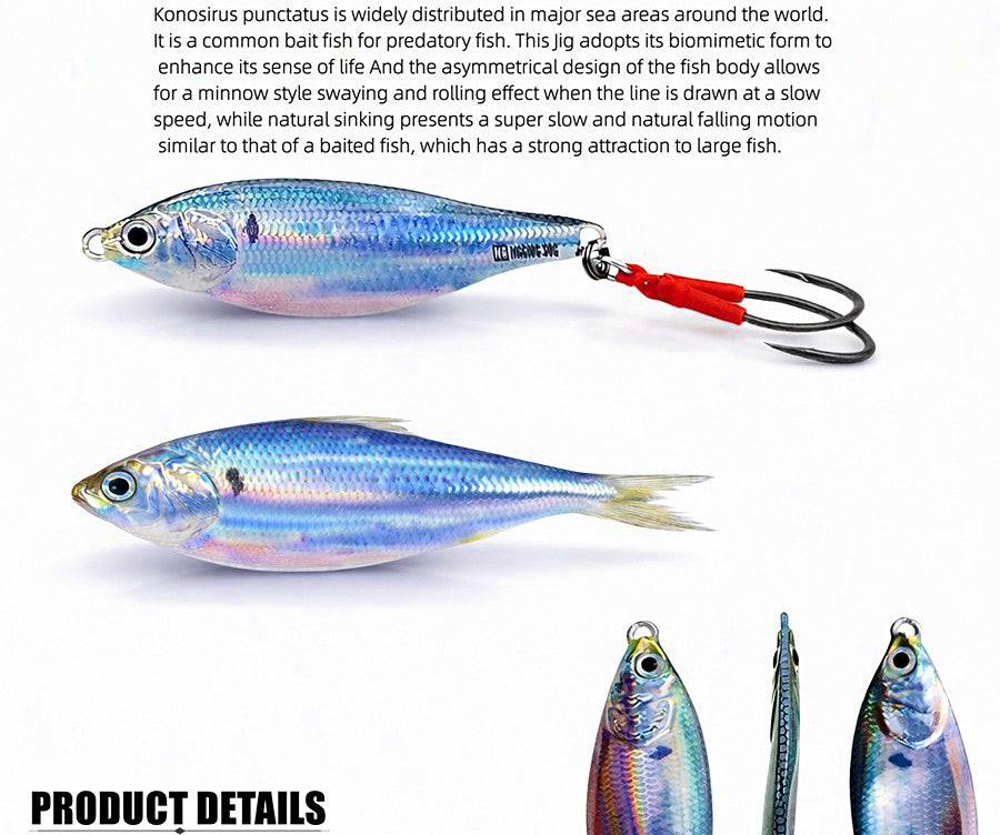 Slow Pitch Metal Jig, 10–40 g (0.35–1.4 oz) – product photo
