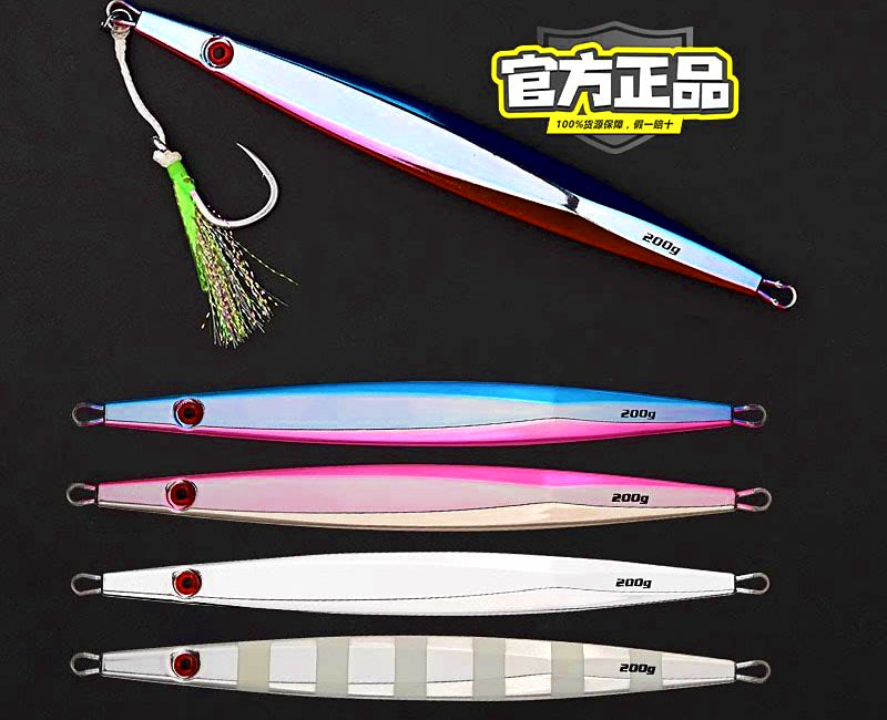 Saltwater Metal Jig with Double Hooks, 100–500 g (3.5–17.6 oz) – product photo