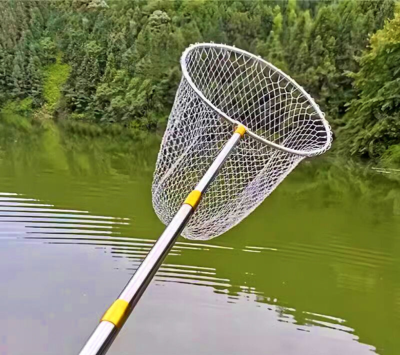 Telescopic Landing Net, Folding Stainless Steel, 1.8–6 m – product photo