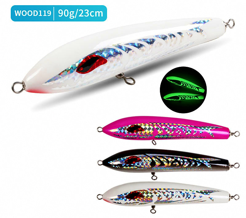 Wooden Pencil Popper Lure, 90 g (3.2 oz), 23 cm (9 in) – product photo