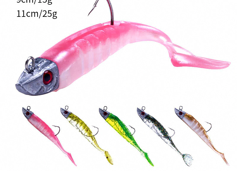 Jig Head T-Tail Soft Swimbait, 15 g (0.5 oz) & 25 g (0.9 oz) – product photo
