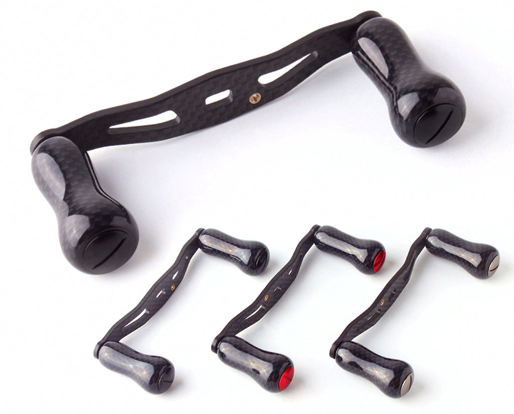 Carbon Fiber Baitcasting Reel Handle, Double Gourd Knobs – product photo