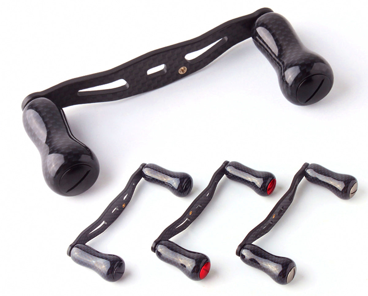 Carbon Fiber Baitcasting Reel Handle, Double Gourd Knobs – product photo