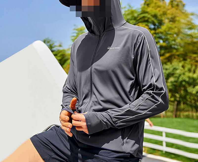 Men's UPF 50+ Hooded Sun Protection Fishing Jacket – product photo