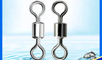 Nickel-Plated Figure-8 Swivel Connector, Black or White – product photo