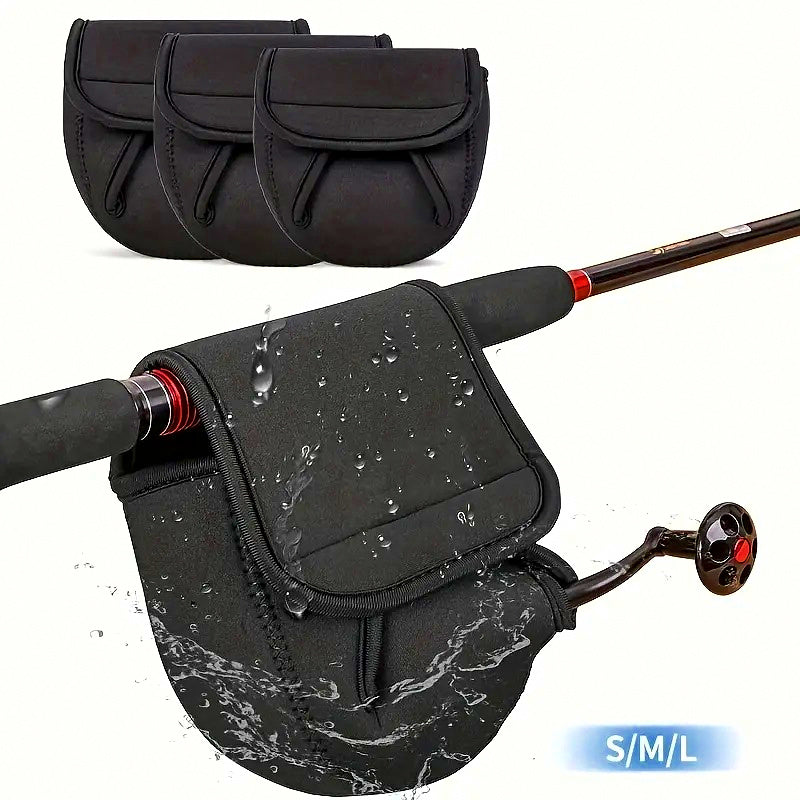 Neoprene Spinning Reel Cover Bag, Black, S/M/L – product photo