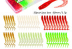 Skirted Curly Tail Soft Bait Kit, 6 cm (2.4 in) w/ Jig Hooks – product photo