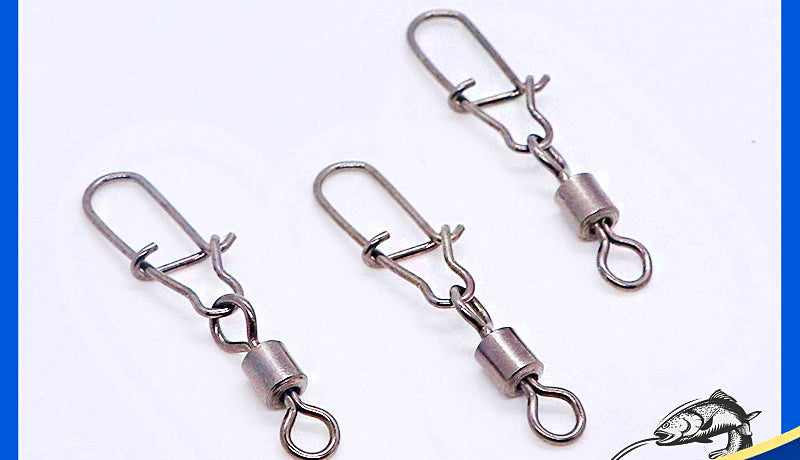 Black Snap Swivel with Figure-8 Ring, Nickel-Plated – product photo