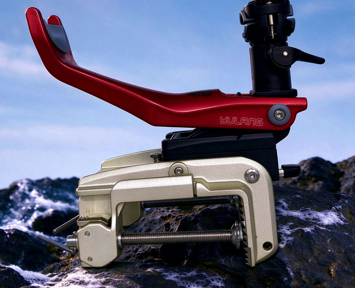 Aluminum Boat Rod Holder for Electric Reel Rods, Fixed Mount – product photo