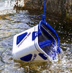 Foldable Fishing Water Bucket with Net Bag, PP, 20 or 24 cm – product photo