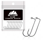 DIY Jig Head Hook, 90° Right-Angle Bend, Barbed, High-Carbon Steel – product photo