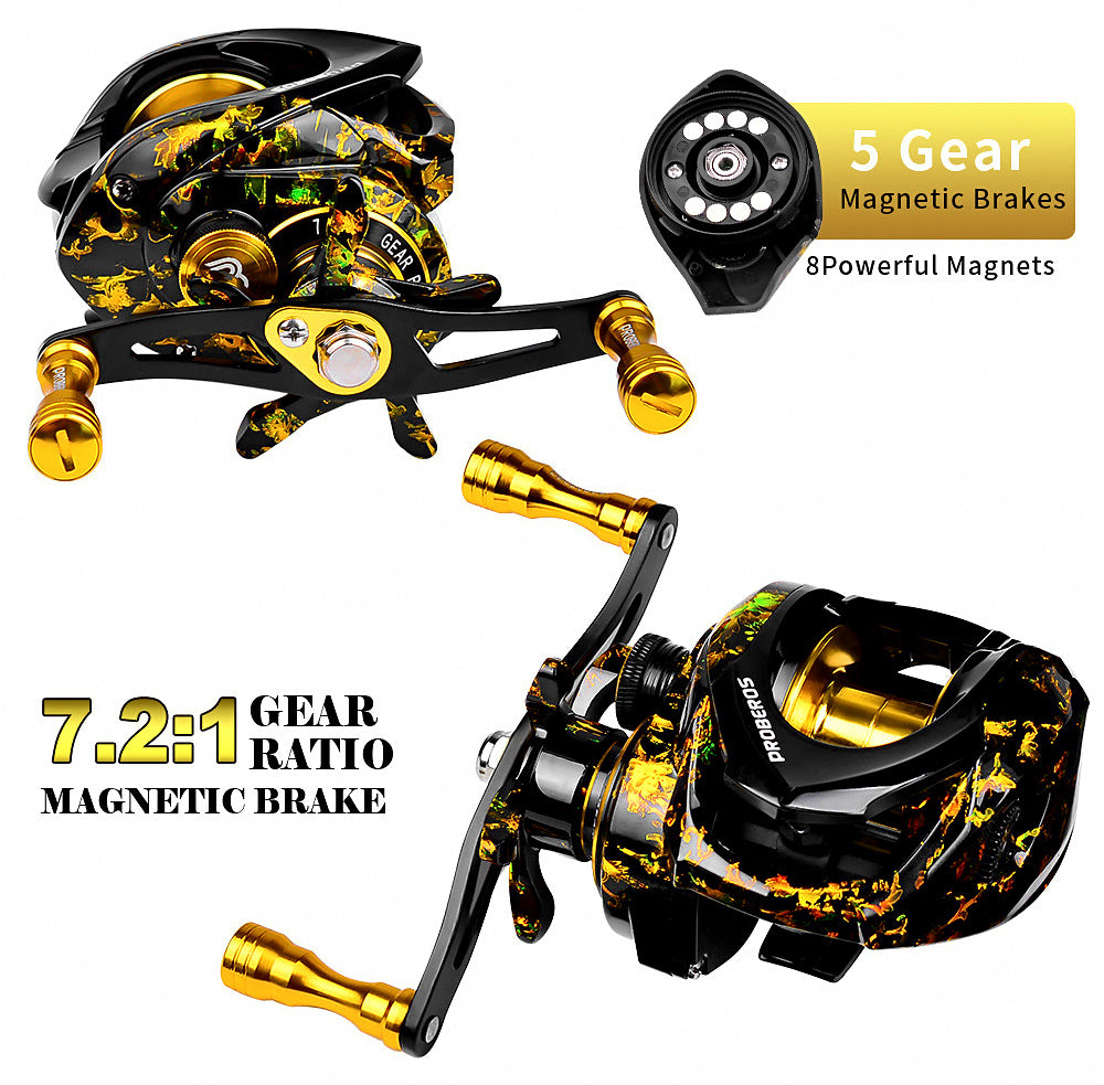 Metal Baitcasting Reel, 7.2:1 Gear Ratio, 3+1 BB – product photo
