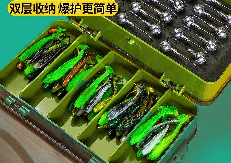 Jig Head Hooks & T-Tail Soft Baits, 3.5–14 g (0.12–0.49 oz) – product photo