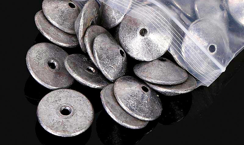 Flip-Plate Sinkers, 0.7–5.3 oz (20–150 g), Bulk Pack – product photo