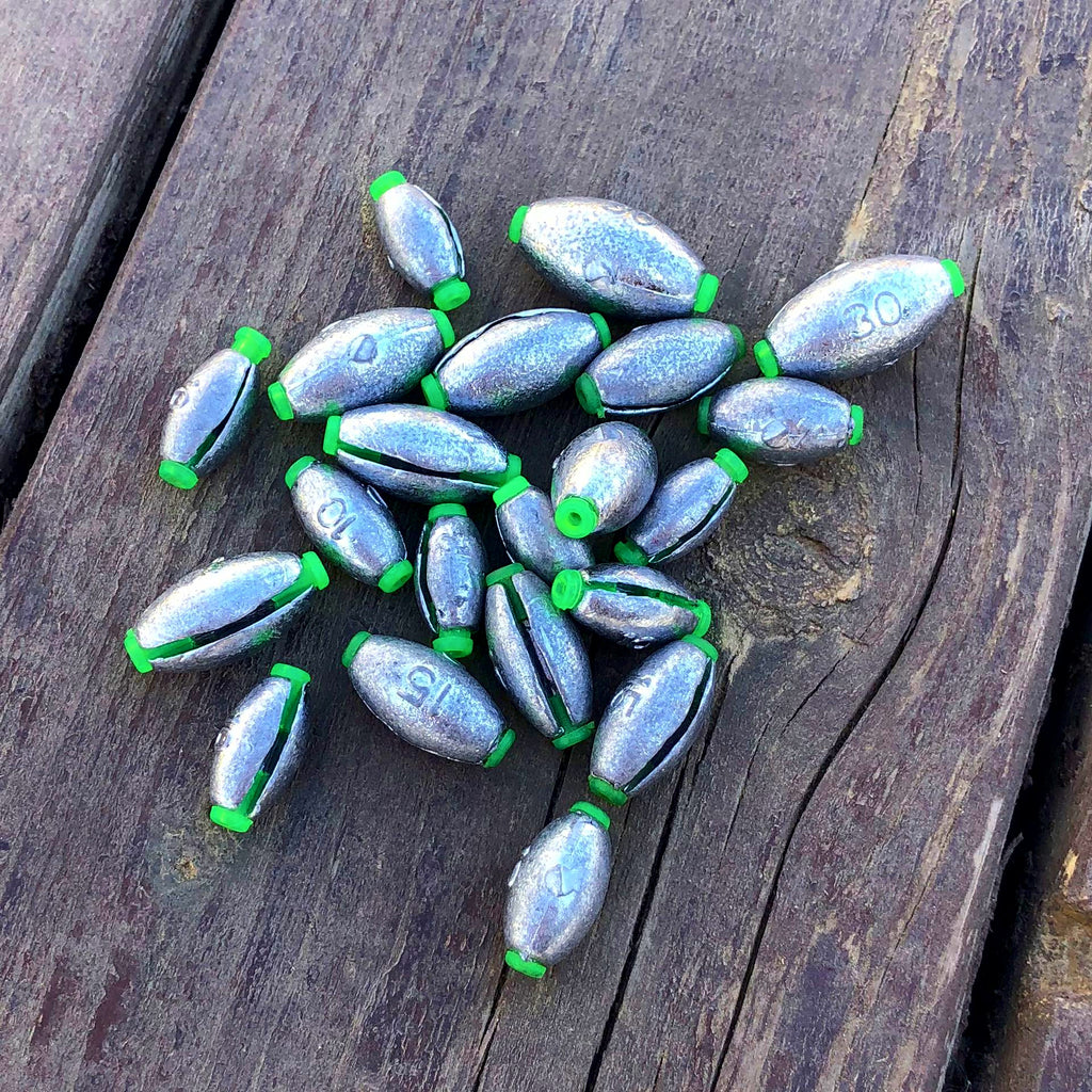 Open Slip Sinker, Lead, 3–100 g (0.11–3.5 oz) – product photo