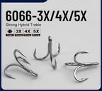 Barbed Treble Hooks, Sizes 8 to 5/0, Tin & Anti-Rust – product photo