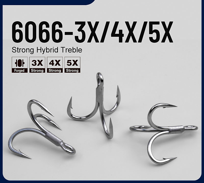 Barbed Treble Hooks, Sizes 8 to 5/0, Tin & Anti-Rust – product photo