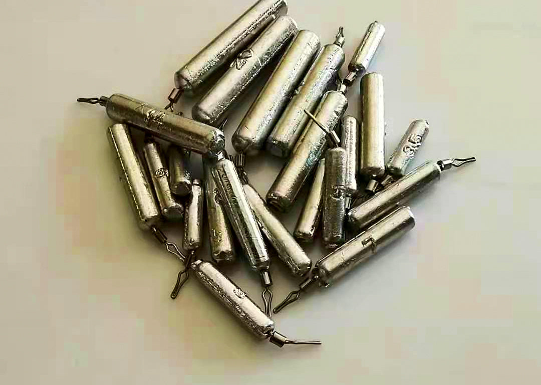 Lead Sinkers with Swivel, Ball or Cylinder, 50-Pack – product photo