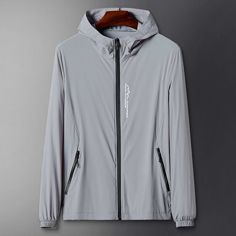 Men's Lightweight Hooded Fishing Sun Jacket, Nylon – product photo