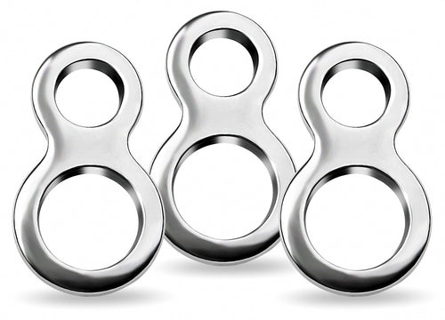 Stainless Steel Crimp Rings, Silver, 20-Pack (Sizes 1#-3#) – product photo