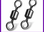 Black American-Style Swivels with Figure-8 Ring, 50 Pack – product photo