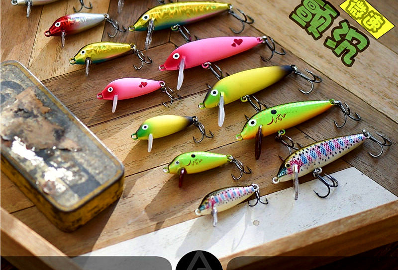 Micro Minnow Hard Bait, Concave Lip, 2.6/5 g (0.09/0.18 oz) – product photo