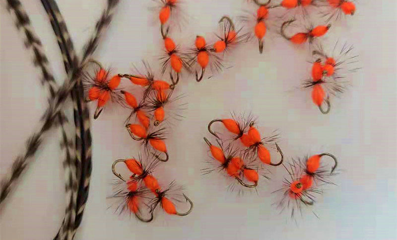 Fluorescent Orange Ant Fly, Hook Sizes 12–20, 5 or 10 Pack – product photo
