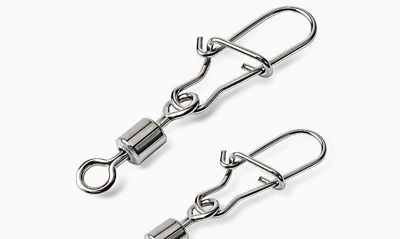 Fishing Swivel with D-Type Snap, 20 Pack, Sizes 6–14 – product photo