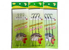 3-Hook Bait Rig, Iseni & Maruseisa Barbed Hooks, Sizes 3-19 – product photo