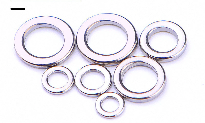 Stainless Steel Solid Rings, Sizes 1–6 (Flattened Jig Rings) – product photo