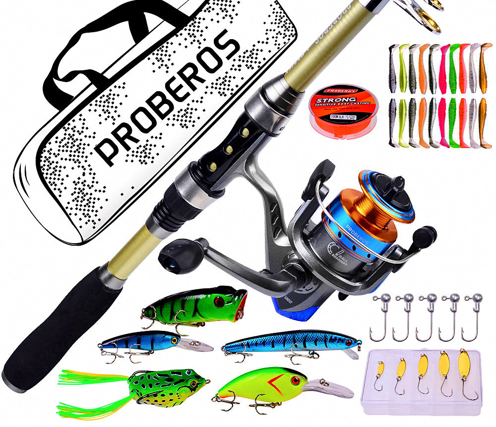 Spinning Rod & Reel Combo, 1.8 m (5.9 ft) with Bag, Tackle Box – product photo