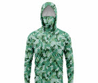 Men's Hooded Sun Fishing Shirt with Face Mask, Quick-Dry – product photo