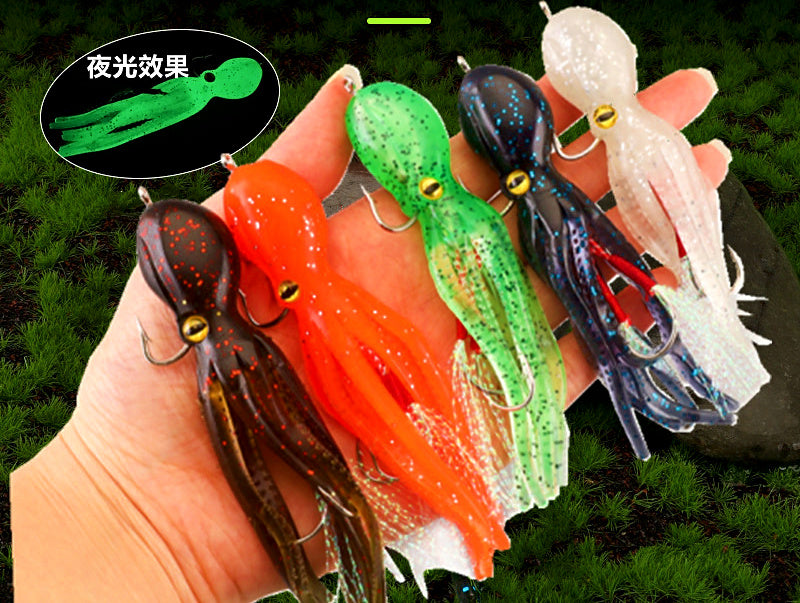 Octopus Squid Jig Soft Bait with Double Hook, 11 cm 19 g – product photo