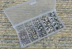 Stainless Steel Flattened Split Rings, 200 pcs – product photo