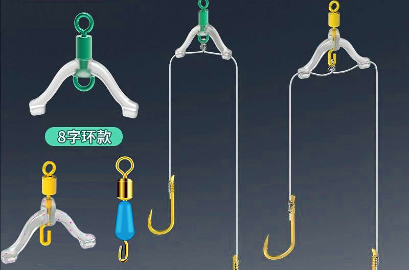 Anti-Tangle Silicone Dropper Rig Clips & Branch Line Holders – product photo
