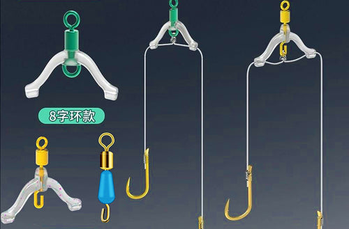 Anti-Tangle Silicone Dropper Rig Clips & Branch Line Holders – product photo