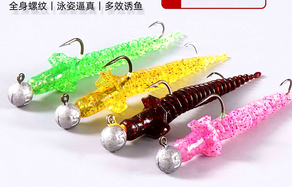 Pre-Rigged Soft Bait Lead Head Double Hook, 3.5–10 g (0.12–0.35 oz) – product photo