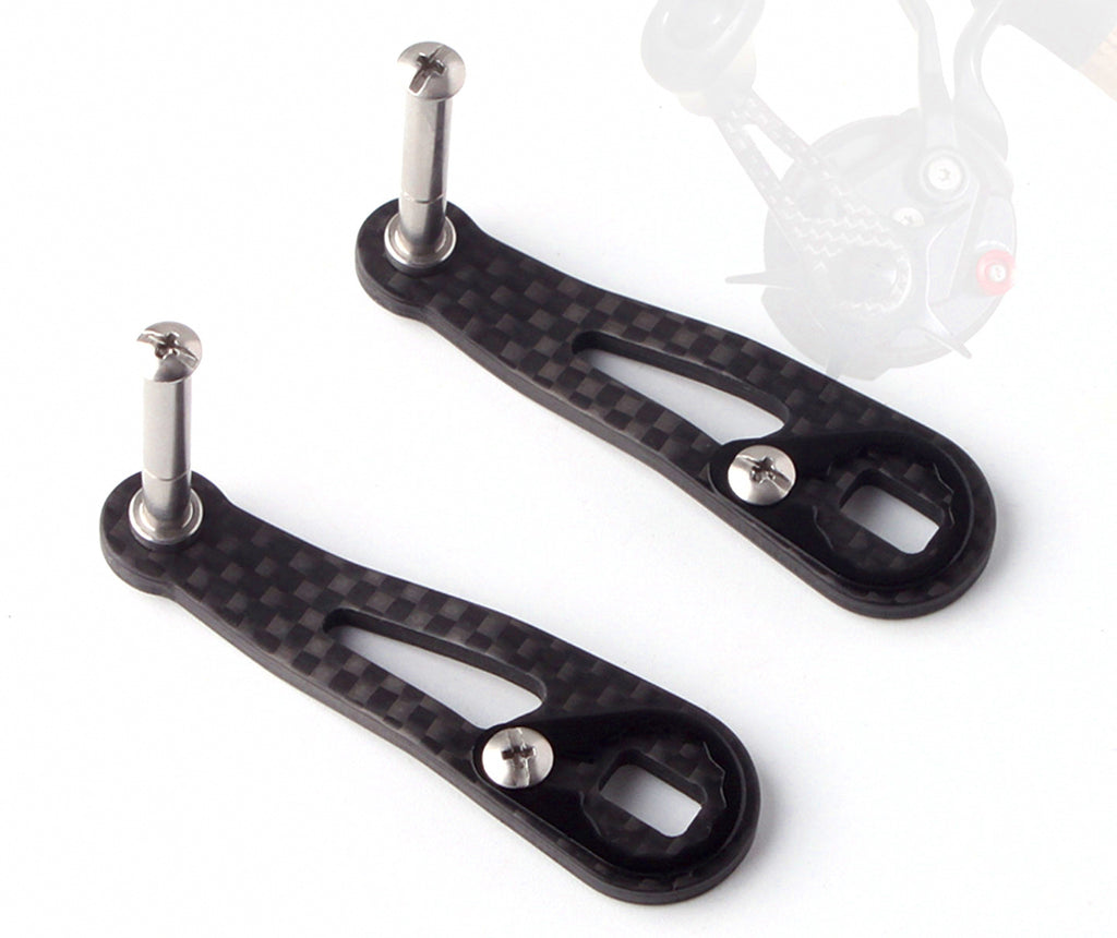 Carbon Fiber Baitcasting Reel Handle, Short Single Arm – product photo