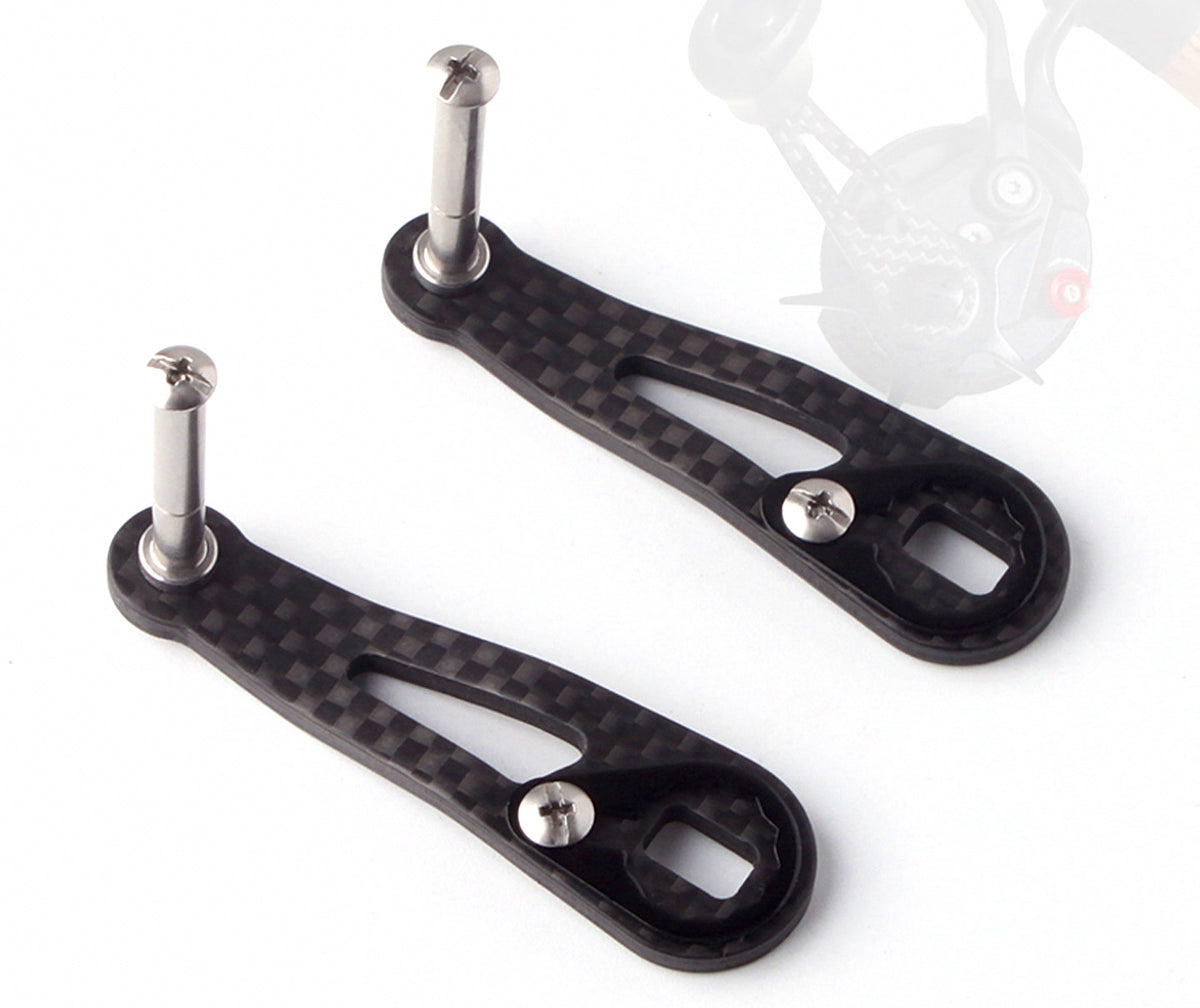 Carbon Fiber Baitcasting Reel Handle, Short Single Arm – product photo