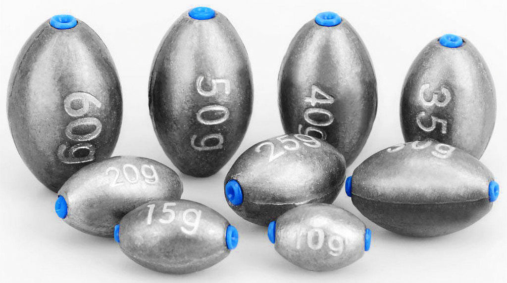Olive Sinker Weights, 10-Pack, 0.04–3.5 oz (1–100 g) – product photo
